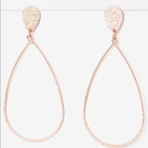 Lulus Rose Gold Tear Drop Earrings
